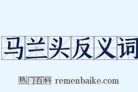 马兰头反义词是什么意思的图片